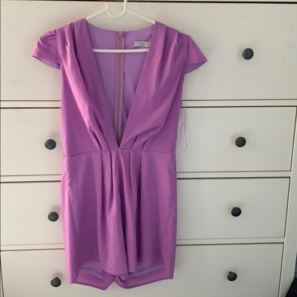 TOBI deep v-cut Romper